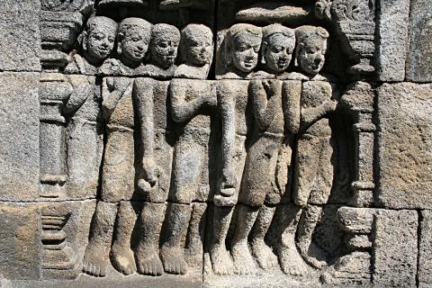 image Detalle de relieves, Templo Borobudur de Jogyakarta, Indonesia