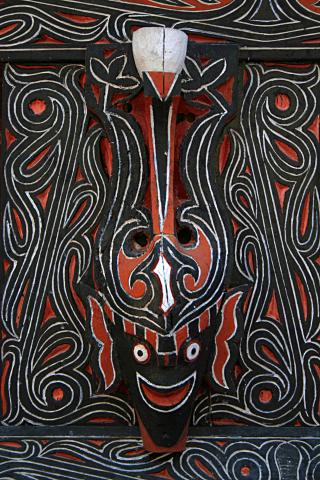 image Detalle de una casa de Batak, Sumatra, Indonesia