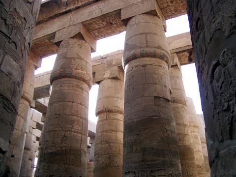 image Columnas de la sala hipóstila del Templo de Karnak, Egipto