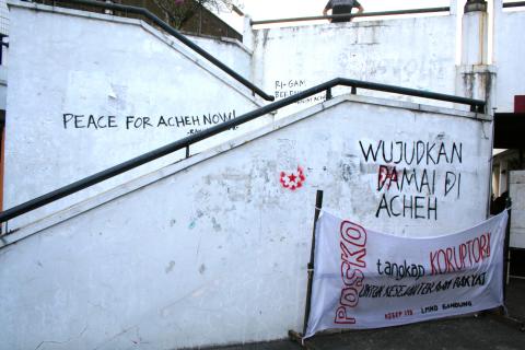 image Pintadas políticas en el Instituto Tecnológico, Bandung, Java, Indonesia