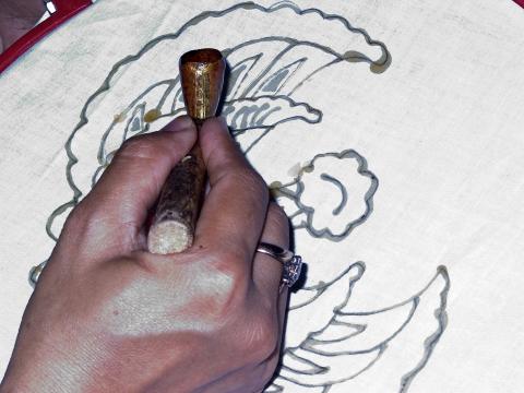 image Aplicación de cera (batik), Jakarta, Java, Indonesia