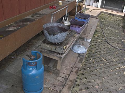 image Hervido para la elaboración del batik, Jakarta, Java, Indonesia