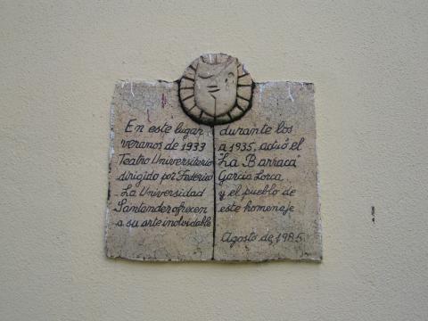 image Placa de homenaje a Federico García Lorca, Santander