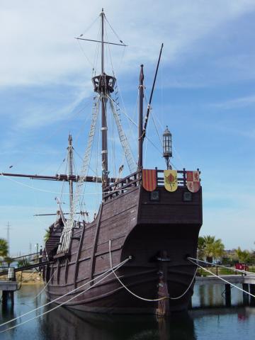 image Popa de la réplica de la nao Santa María, Muelle de las Carabelas, Palos de la Frontera, Huelva