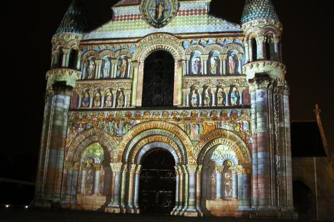 image Notre-Dame la Grande policromada, Poitiers, Francia