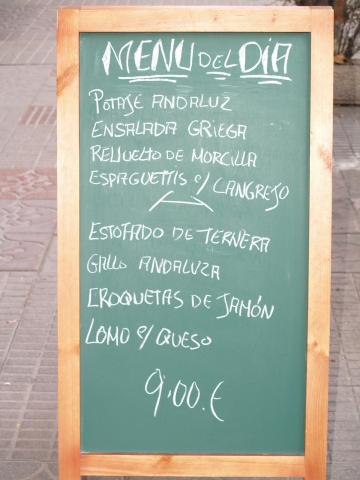 image Cartel de menú