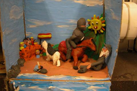image Escena del Quijote en plastilina