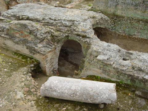 image Detalle de las termas menores, Ruinas de Itálica, Santiponce, Sevilla