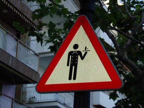 image Señal de peligro, Blanes, Girona