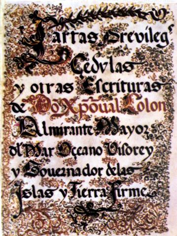 image Privilegio Real concedido a Cristóbal Colón