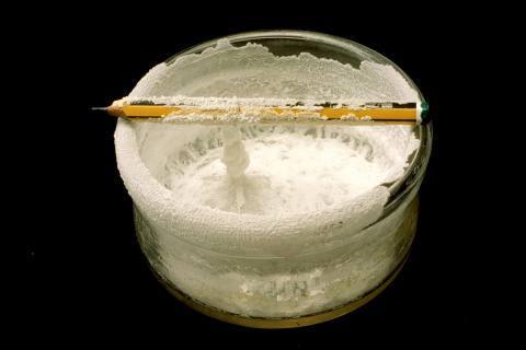 image Cristalización de sal común por evaporación del agua