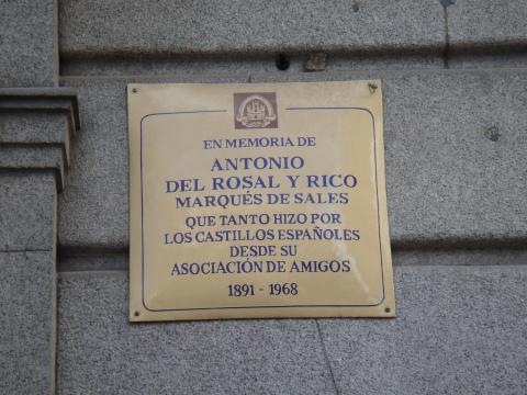 image Placa en memoria de Antonio del Rosal y Rico