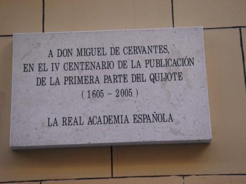 image Placa conmemorativa a Don Miguel de Cervantes