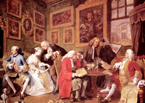 image El matrimonio a la moda: 1. El contrato, de William Hogarth
