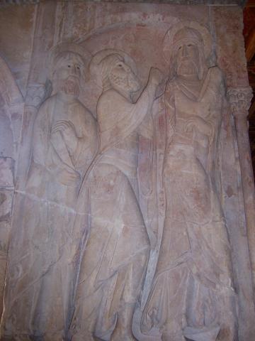 image Escultura, camino de Emaus, Monasterio Santo Domingo de Silos, Burgos