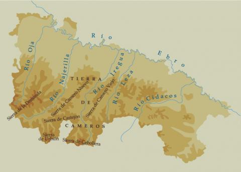 ilustracion Mapa físico de La Rioja 