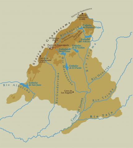 ilustracion Mapa físico de Madrid