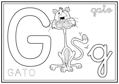 ilustracion Letra G: gato
