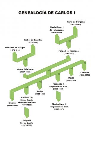 ilustracion Árbol genealógico de Carlos I