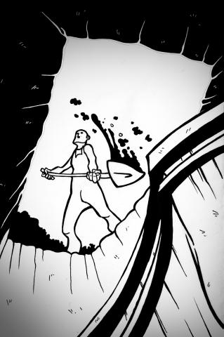 ilustracion El extranjero: El entierro