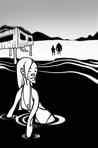 ilustracion El extranjero: La playa