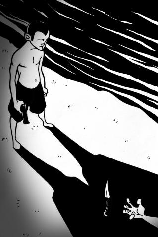 ilustracion El extranjero: El asesinato