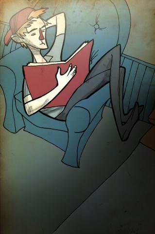 ilustracion El guardián entre el centeno: Solo en la habitación