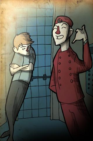 ilustracion El guardián entre el centeno: Vuelta al hotel