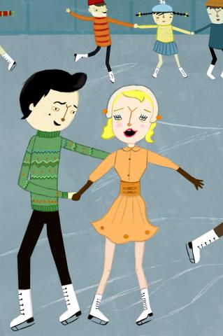 ilustracion Los cachorros: Cuéllar se enamora de Teresita Arriate