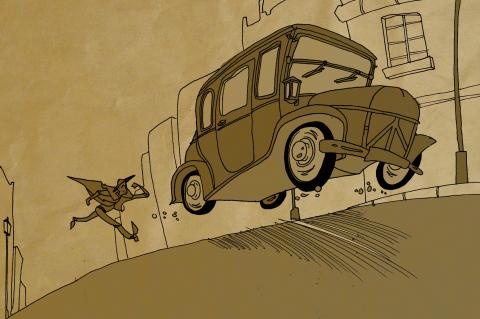 ilustracion El perro de Baskerville: Persecución del espía 