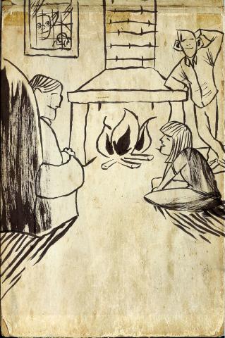 ilustracion Canción de Navidad: Navidades en casa de su sobrino