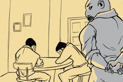 ilustracion El diario de Ana Frank: Son judíos encadenados