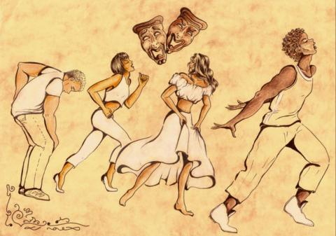 ilustracion Dramatización teatral: ritmos