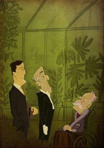 ilustracion El sueño eterno: Marlowe conoce a Sternwood