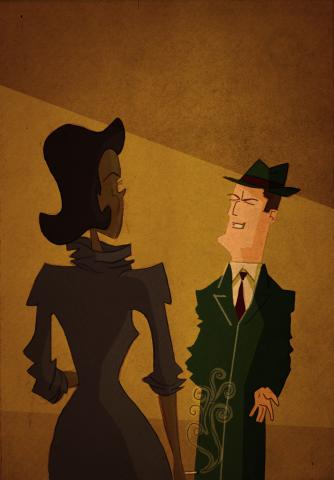 ilustracion El sueño eterno: Conversación final entre Vivian y Marlowe