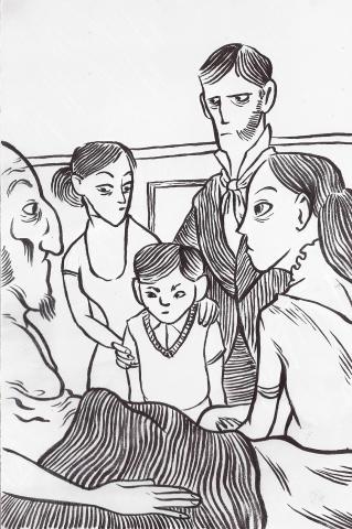 ilustracion La muerte de Iván Ilich: La familia