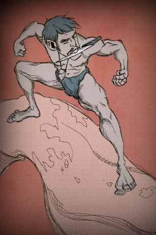 ilustracion La perla: Bajando a por los rastreadores