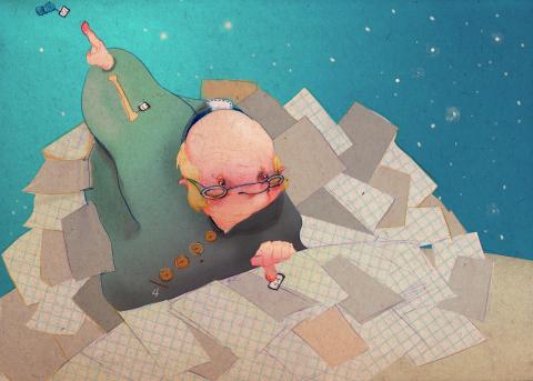 ilustracion El principito: El hombre de negocios