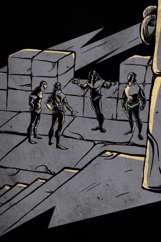 ilustracion Hamlet: Hacen guardia en las almenas