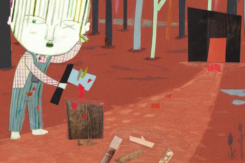 ilustracion Las aventuras de Huckleberry Finn: Huck se escapa de su padre