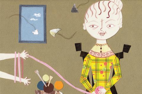 ilustracion Las aventuras de Huckleberry Finn: Huck obtiene noticias de una mujer