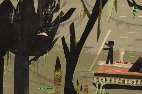 ilustracion Las aventuras de Huckleberry Finn: Llegando al Sur