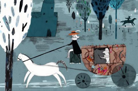 ilustracion Los tres mosqueteros: Primer encuentro con Rochefort y Milady