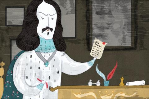 ilustracion Los tres mosqueteros: La carta sustraída