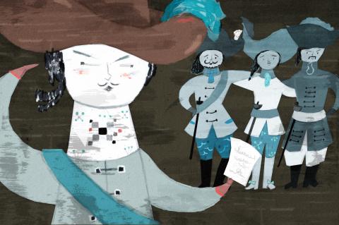 ilustracion Los tres mosqueteros: El ascenso de D´Artagnan como teniente de los Mosqueteros