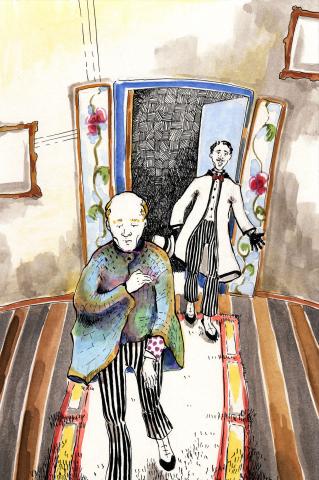 ilustracion El extraño caso del doctor Jekyll y el señor Hyde: Utterson visita al Dr. Lanyon