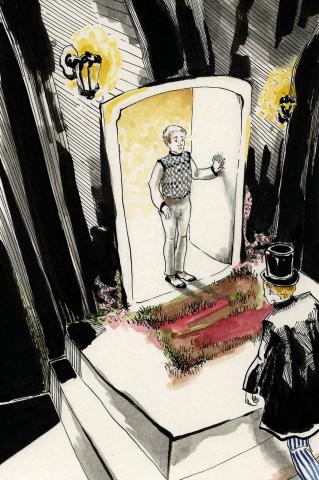 ilustracion El extraño caso del doctor Jekyll y el señor Hyde: Mr. Lanyon va a casa del Dr. Jekyll