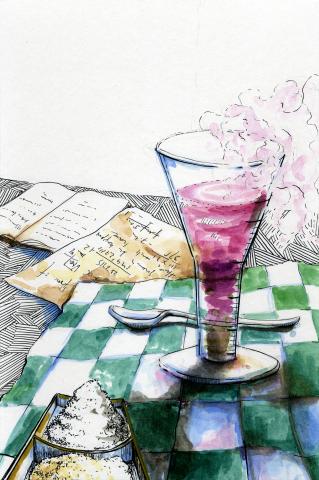 ilustracion El extraño caso del doctor Jekyll y el señor Hyde: El Dr. Jekyll descubre la pócima