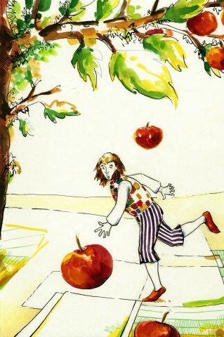 ilustracion Los viajes de Gulliver: El enano se venga de Gulliver