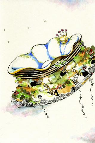 ilustracion Los viajes de Gulliver: La Isla Voladora de Laputa